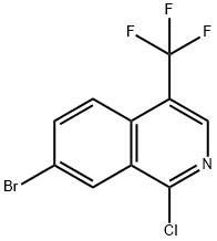 7-bromo-1-chloro-4-(trifluoromethyl)isoquinoline Structure