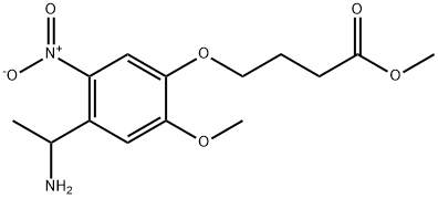 Butanoic acid, 4-[4-(1-aminoethyl)-2-methoxy-5-nitrophenoxy]-, methyl ester Structure