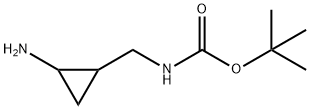 Carbamic acid, N-[(2-aminocyclopropyl)methyl]-, 1,1-dimethylethyl ester Structure