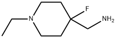4-Piperidinemethanamine, 1-ethyl-4-fluoro- Structure