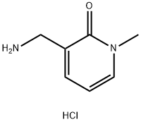 2(1H)-Pyridinone, 3-(aminomethyl)-1-methyl-, hydrochloride (1:1) 구조식 이미지