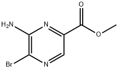 2-Pyrazinecarboxylic acid, 6-amino-5-bromo-, methyl ester Structure