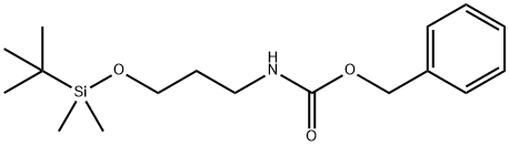 Carbamic acid, N-[3-[[(1,1-dimethylethyl)dimethylsilyl]oxy]propyl]-, phenylmethyl ester Structure