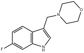 1H-Indole, 6-fluoro-3-(4-morpholinylmethyl)- Structure