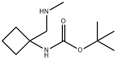 tert-butyl 1-((methylamino)methyl)cyclobutylcarbamate Structure