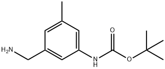 Carbamic acid, N-[3-(aminomethyl)-5-methylphenyl]-, 1,1-dimethylethyl ester Structure