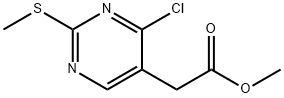 5-Pyrimidineacetic acid, 4-chloro-2-(methylthio)-, methyl ester Structure