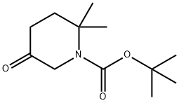 1-Piperidinecarboxylic acid, 2,2-dimethyl-5-oxo-, 1,1-dimethylethyl ester Structure