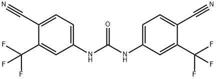 N,N''-Bis[3-(trifluoromethyl-4-cyanophenyl]urea 구조식 이미지