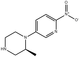 Piperazine, 2-methyl-1-(6-nitro-3-pyridinyl)-, (2S)- Structure