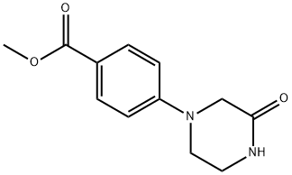 Benzoic acid, 4-(3-oxo-1-piperazinyl)-, methyl ester Structure