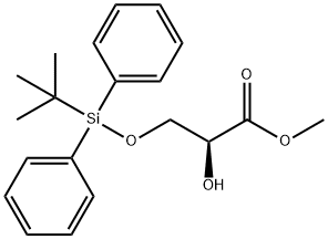 Propanoic acid, 3-[[(1,1-dimethylethyl)diphenylsilyl]oxy]-2-hydroxy-, methyl ester, (2S)- Structure