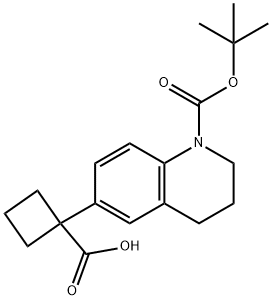 1-(1-(tert-Butoxycarbonyl)-1,2,3,4-tetrahydroquinolin-6-yl)cyclobutane-1-carboxylic acid Structure