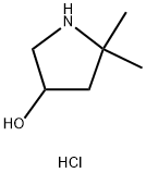 3-Pyrrolidinol, 5,5-dimethyl-, hydrochloride (1:1) Structure