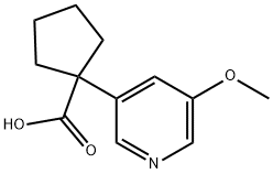 Cyclopentanecarboxylic acid, 1-(5-methoxy-3-pyridinyl)- 구조식 이미지