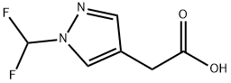 1-(difluoromethyl)-1H-pyrazol-4-yl]acetic acid Structure