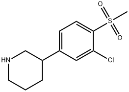 3-(3-chloro-4-(methylsulfonyl)phenyl)piperidine hydrochloride 구조식 이미지