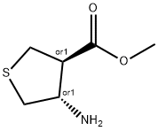 3-Thiophenecarboxylic acid, 4-aminotetrahydro-, methyl ester, (3R,4S)-rel- 구조식 이미지