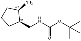 tert-butyl N-{[(1R,2R)-2-aminocyclopentyl]methyl}carbamate 구조식 이미지