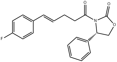 2-Oxazolidinone, 3-[(4E)-5-(4-fluorophenyl)-1-oxo-4-penten-1-yl]-4-phenyl-, (4S)- 구조식 이미지