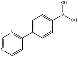 Boronic acid, B-[4-(4-pyrimidinyl)phenyl]- 구조식 이미지