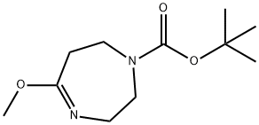 1H-1,4-Diazepine-1-carboxylic acid, 2,3,6,7-tetrahydro-5-methoxy-, 1,1-dimethylethyl ester 구조식 이미지