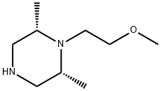 Piperazine, 1-(2-methoxyethyl)-2,6-dimethyl-, (2R,6S)- Structure