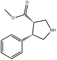3-Pyrrolidinecarboxylic acid, 4-phenyl-, methyl ester, (3S,4S)- 구조식 이미지