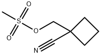 Cyclobutanecarbonitrile, 1-[[(methylsulfonyl)oxy]methyl]- Structure