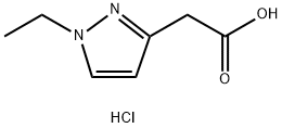 2-(1-ethyl-1H-pyrazol-3-yl)acetic acid hydrochloride Structure