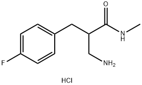 3-amino-2-[(4-fluorophenyl)methyl]-N-methylpropanamide hydrochloride Structure