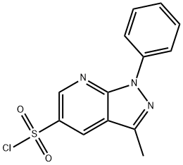 3-methyl-1-phenyl-1H-pyrazolo[3,4-b]pyridine-5-sulfonyl chloride Structure