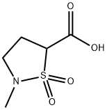 2-methyl-1,1-dioxo-1,2-thiazolidine-5-carboxylic acid Structure