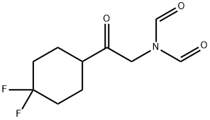 Formamide, N-[2-(4,4-difluorocyclohexyl)-2-oxoethyl]-N-formyl- Structure