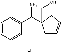 {1-[amino(phenyl)methyl]cyclopent-3-en-1-yl}methanol hydrochloride Structure