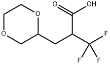 2-[(1,4-dioxan-2-yl)methyl]-3,3,3-trifluoropropanoic acid Structure