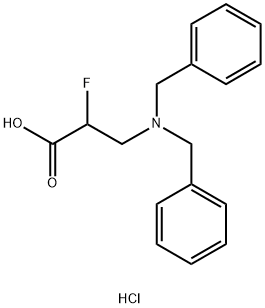 3-(dibenzylamino)-2-fluoropropanoic acid hydrochloride Structure