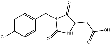 4-Imidazolidineacetic acid, 1-[(4-chlorophenyl)methyl]-2,5-dioxo- Structure