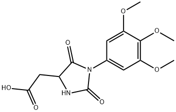 4-Imidazolidineacetic acid, 2,5-dioxo-1-(3,4,5-trimethoxyphenyl)- Structure