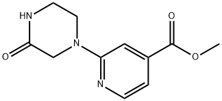 4-Pyridinecarboxylic acid, 2-(3-oxo-1-piperazinyl)-, methyl ester Structure