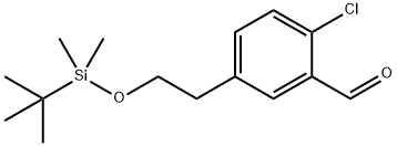 Benzaldehyde, 2-chloro-5-[2-[[(1,1-dimethylethyl)dimethylsilyl]oxy]ethyl]- Structure