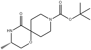 tert-Butyl (S)-3-methyl-5-oxo-1-oxa-4,9-diazaspiro[5.5]undecane-9-carboxylate Structure