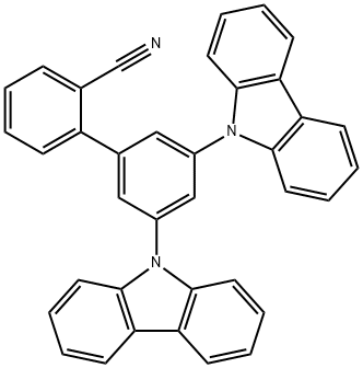 [1,1'-Biphenyl]-2-carbonitrile, 3',5'-di-9H-carbazol-9-yl- Structure