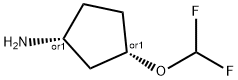 Cyclopentanamine, 3-(difluoromethoxy)-, (1R,3S)-rel- Structure