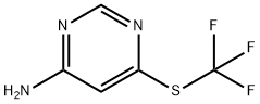 4-Pyrimidinamine, 6-[(trifluoromethyl)thio]- Structure