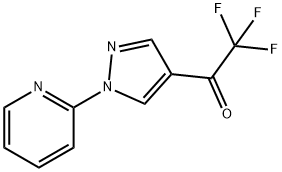 Ethanone, 2,2,2-trifluoro-1-[1-(2-pyridinyl)-1H-pyrazol-4-yl]- Structure