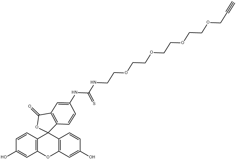 5-FITC-PEG4-alkyne Structure