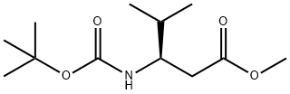 (R)-methyl 3-((tert-butoxycarbonyl)amino)-4-methylpentanoate 구조식 이미지