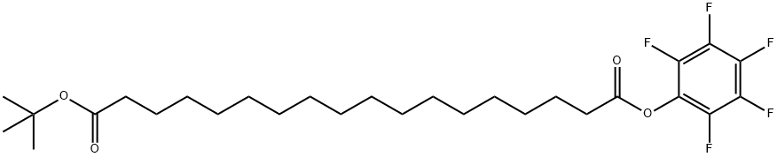 Octadecanedioic acid, 1-(1,1-dimethylethyl) 18-(2,3,4,5,6-pentafluorophenyl) ester 구조식 이미지