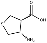 3-Thiophenecarboxylic acid, 4-aminotetrahydro-, (3S,4S)- Structure